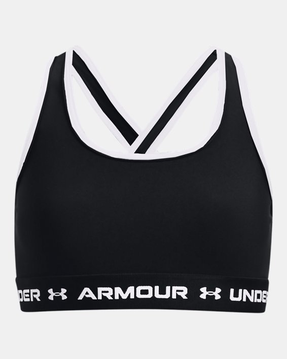 Girls' UA Crossback Sports Bra in Black image number 0